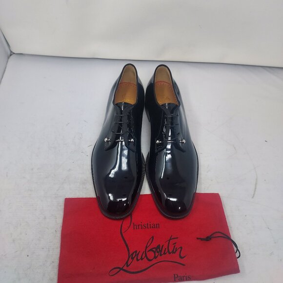 Christian Louboutin MENS Chambeliss Patent Leather Derby Shoe - Picture 3 of 12